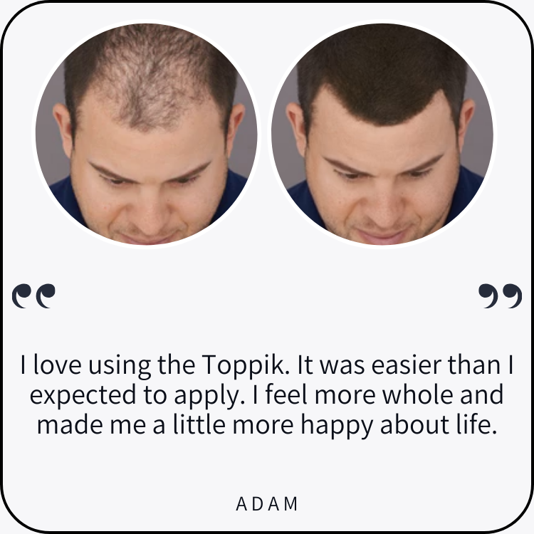 Toppik testimonial by Adam