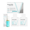 Viviscal PRO hair care product set including shampoo, conditioner, and elixir on a white background