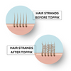 Hair strands before and after Toppik
