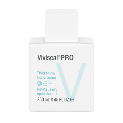 Viviscal Pro thickening conditioner bottle on a white background